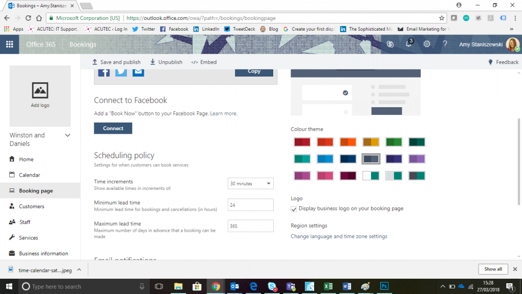 bookings office 365