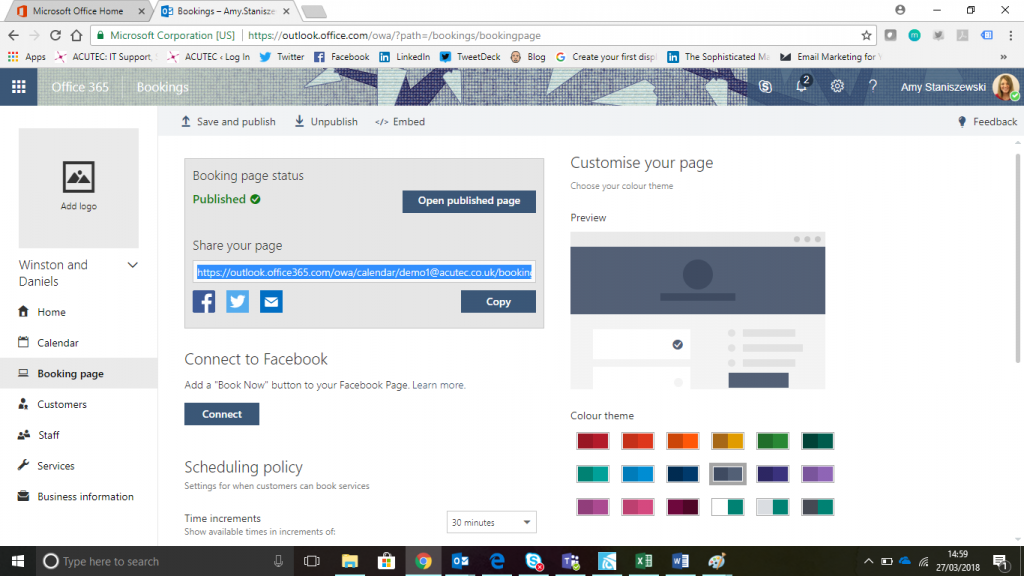 bookings office 365